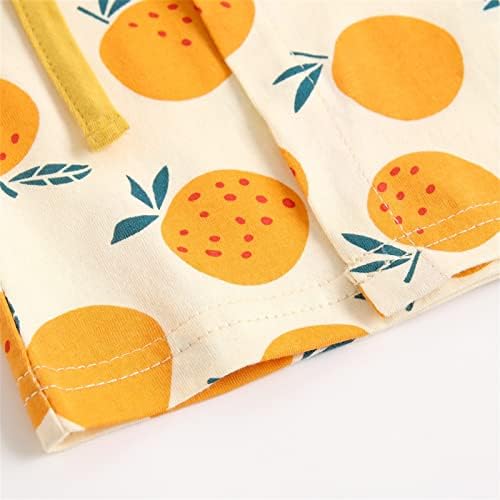 Fruit Print Short Sleeve Outfit for Baby Boys and Girls
