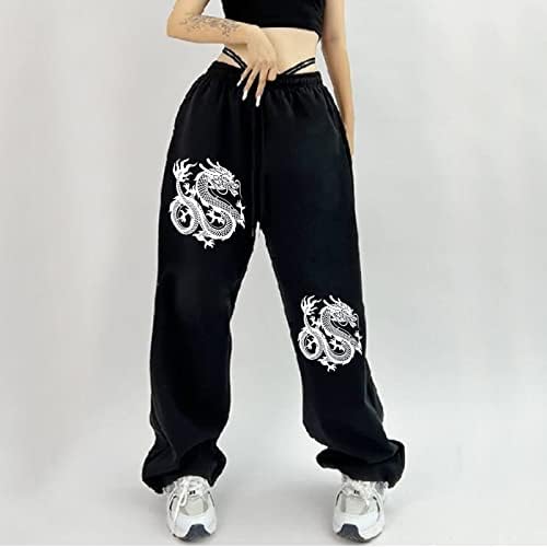 Hasta Dragon Print High Waisted Sweatpants