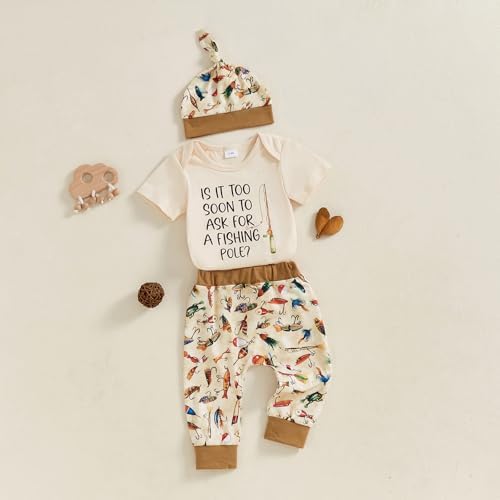 Scloutarry Newborn Fishing Romper Set