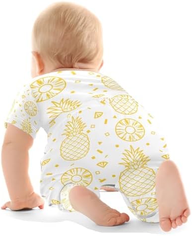 KICPOAY Baby clothing set - 0-24 months yellow fruits pineapples