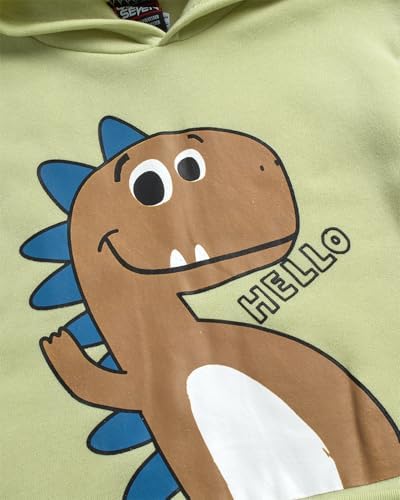 Toddler Boys Cozy Dinosaurs and Construction Printed Fleece Jogger Set