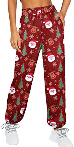 Festive Christmas Pants Women - Overalls with Restrictions High Waist and More
