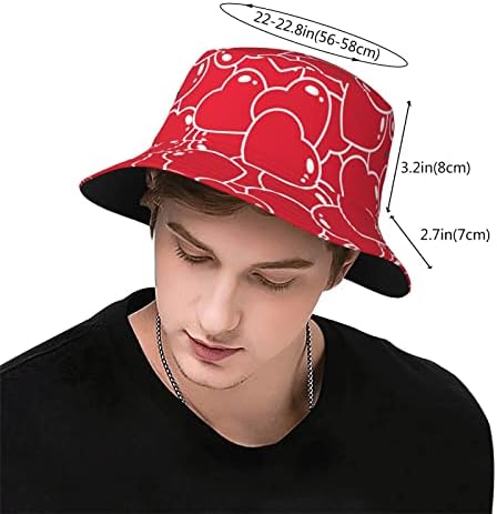 Beoek Heart Bucket Hat UV-protecting Sun Cap for Men Women