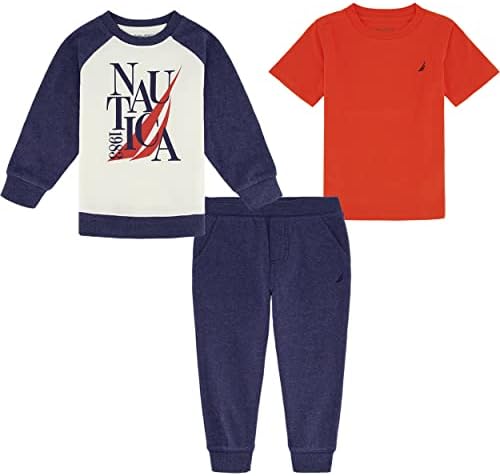 Nautica Baby-Boys 3-Piece Crew Jog Set - Ultra-Soft Stylish