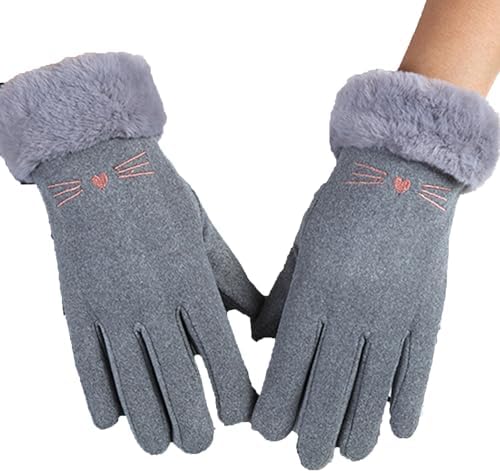Women Winter Suede Gloves