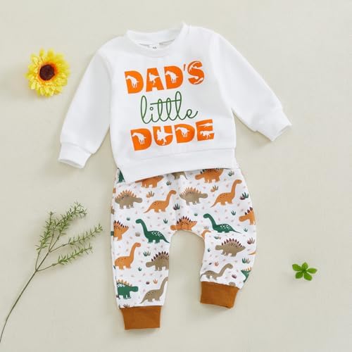 Cute Letter Dinosaur Toddler Boy Outfit - Soft Wobbly