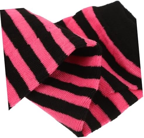 VANZACK Womens Knitted Fingerless Gloves with Striped Design