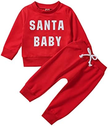 Fun comfy Christmas Outfit for Toddlers Boys 2PACK - Santa Letter Prints