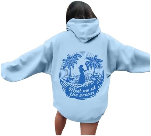 Oversized Pink Puff Hoodie with Drawstring and Graphic Print