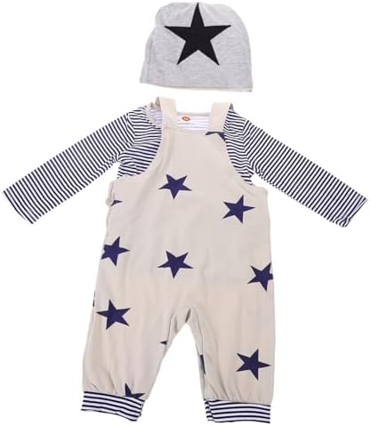 Homoyoyo Boys Star Print Preschool Clothing Set Fun Playful Newborn Toddler