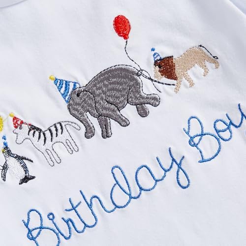 Toddler Boy Birthday Embroidered Set