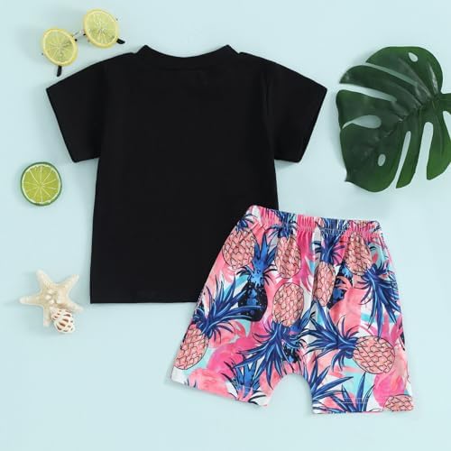 Perfect Summer Toddler Boys Pineapple Top Shorts for Kids