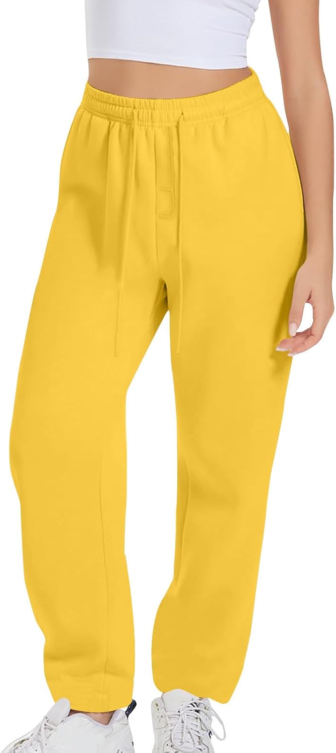 Itsame Womens High Waist Straight Leg Sweatpants