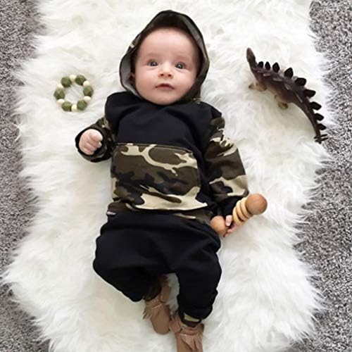 Soft 0-3 Toddler Camouflage Hoodie Set
