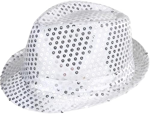GLOWING SEQUINS FEDORA HAT