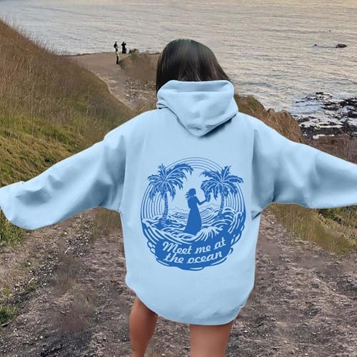 Oversized Pink Puff Hoodie with Drawstring and Graphic Print