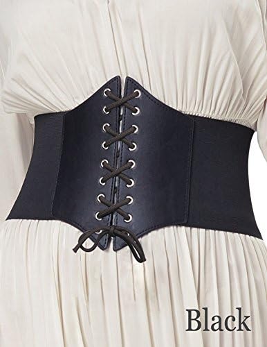 GRACE KARIN Adjustable Leather Waist Belt with Lace-up Closure for Women