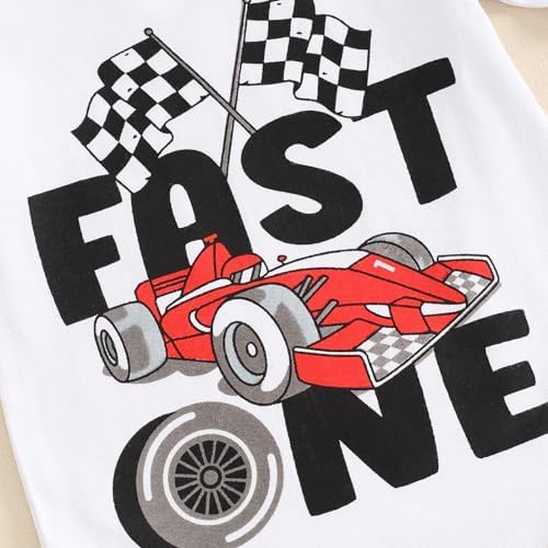 Suolongsama 1st2nd Birthday Boy Outfit Set For Car Race