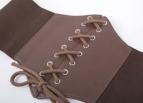 GRACE KARIN Adjustable Leather Waist Belt with Lace-up Closure for Women