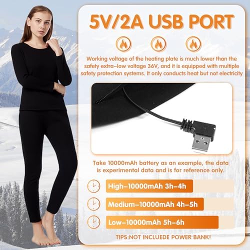 YANYNGS Heated Thermal Underwear Set for Women 1