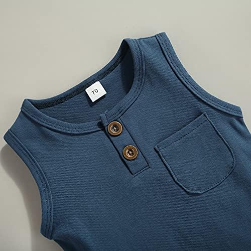 Summer Casual Set for Toddler Boys Cute Stripe Tank Shorts