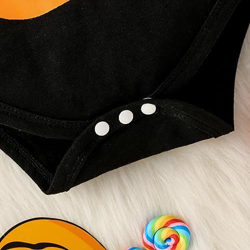 Infant Halloween pumpkin print Romper Set for Boys Girls