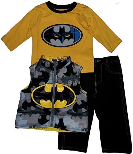 DC Comics Batman Infant 3-Piece Vest Set Action-Ready