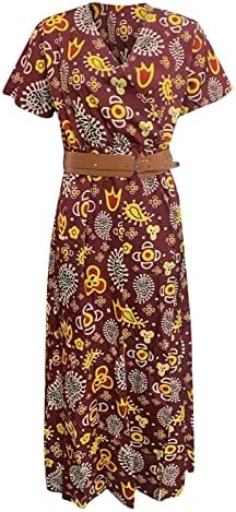 Bloom ing summer arrive Boho Bohemian style Womens Casual Beach Vacation Dress 2025