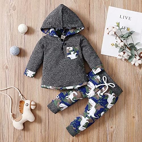Tepuce FallWinter Toddler 2-Piece Set Plaid Pocket Hoodie Pants