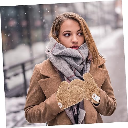 Homoyoyo Cute Winter Gloves with Plush Lining for Kids