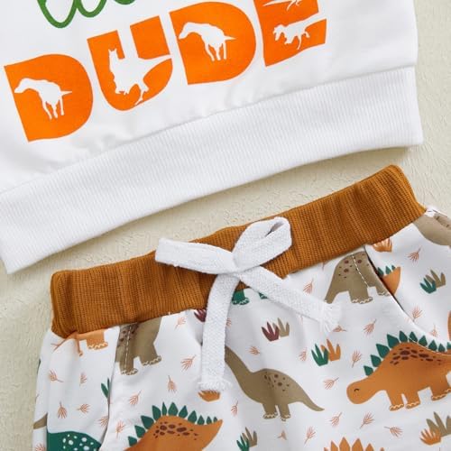 Cute Letter Dinosaur Toddler Boy Outfit - Soft Wobbly