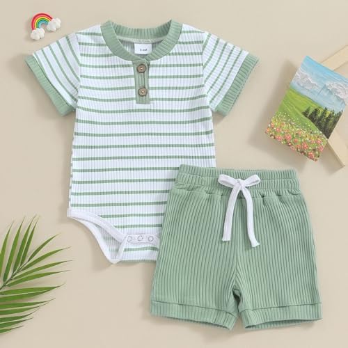 Cute Newborn ROMPER Set in Soft Cotton Boys Girls 0-18-Month