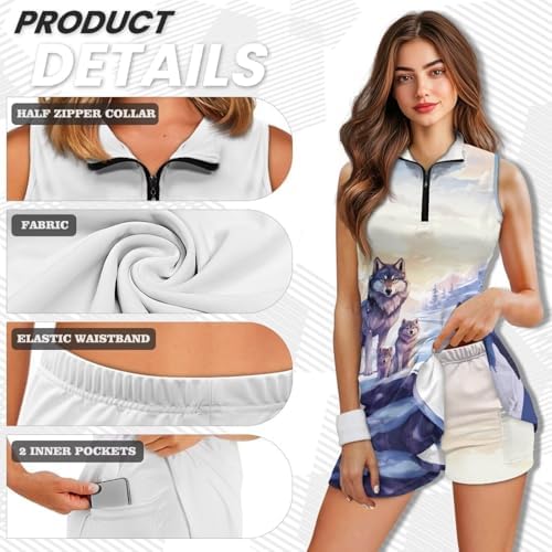 Showudesigns - Comfortable Athletic Golf Dress Set for Women