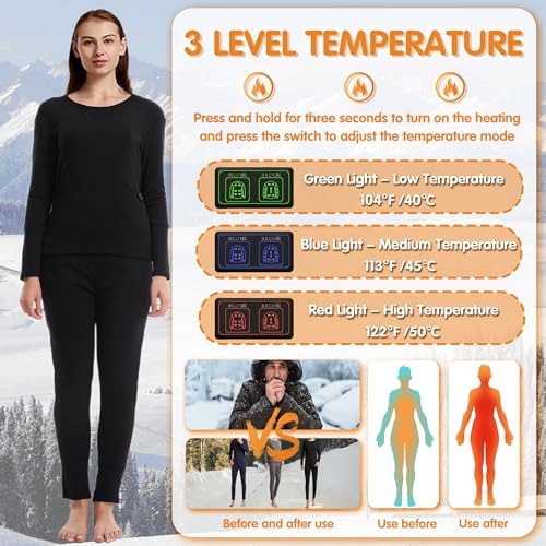 Heated Thermal Underwear for Women Complete Heating Solution for Winter Activities