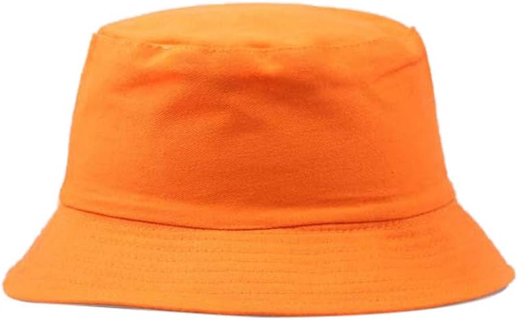 Unisex Orange Bucket Hat Fisherman Style