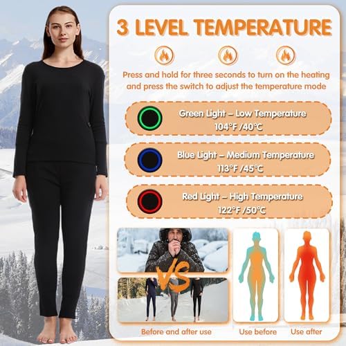 YANYNGS Heated Thermal Underwear Set for Women 1