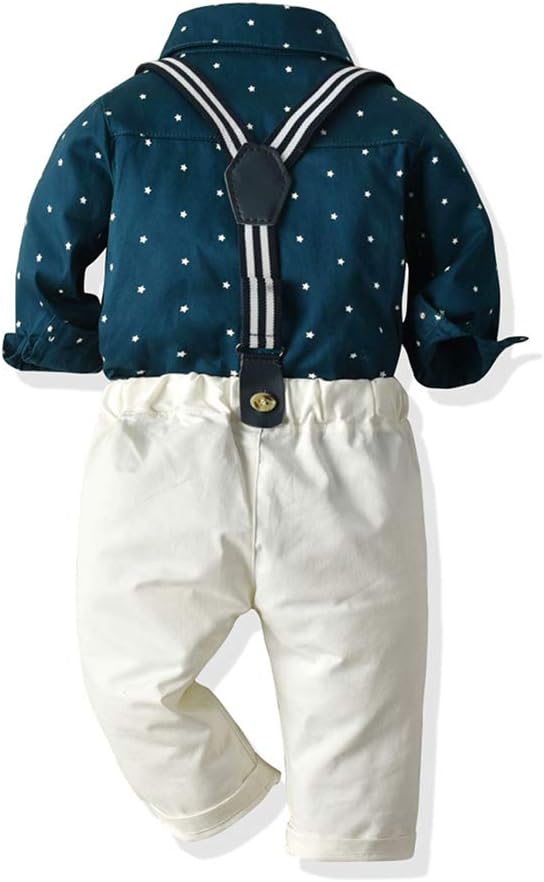 festive Christmas Overalls Set for Boys