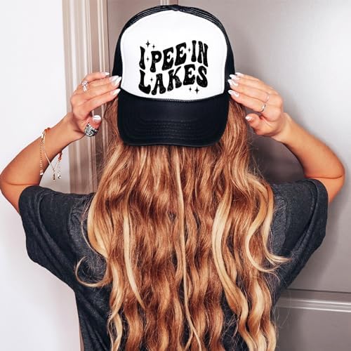 I Pee in Lakes Funny 5 Panel Snapback Trucker Hat