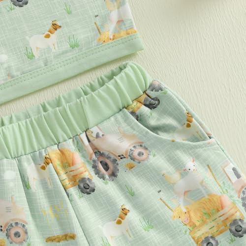 Meiweileya Infant Toddler Farm Tractor Outfit