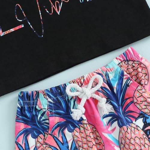 Perfect Summer Toddler Boys Pineapple Top Shorts for Kids