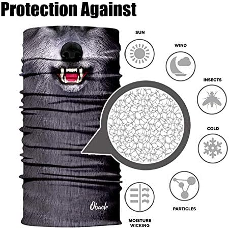 Obacle Animal Face Mask Neck Gaiter for Sun Dust Wind Protection