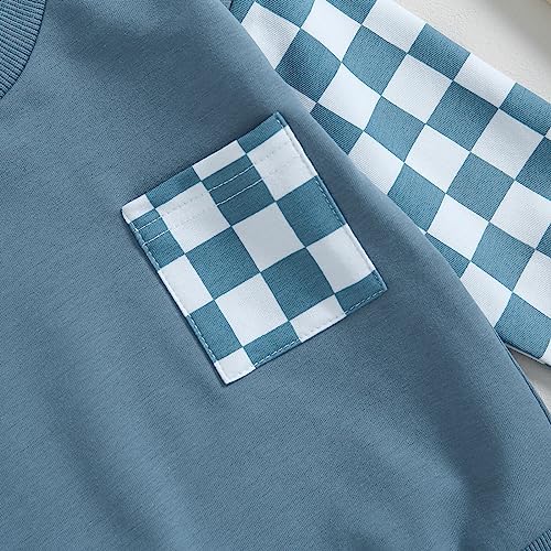 2-Piece Baby Boy Checkered Winter Outfit
