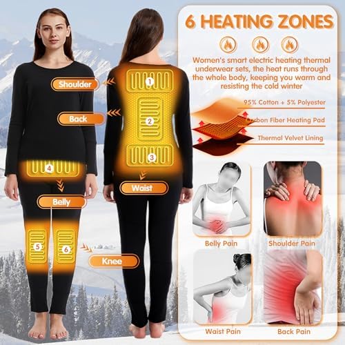 YANYNGS Heated Thermal Underwear Set for Women 1