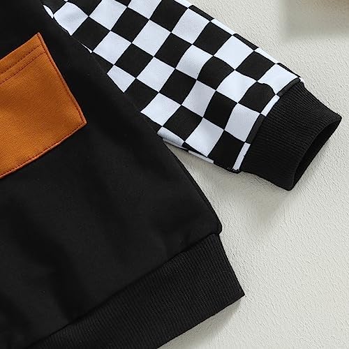 Toddler Checkered Sweatshirt and Jogger Pants Set