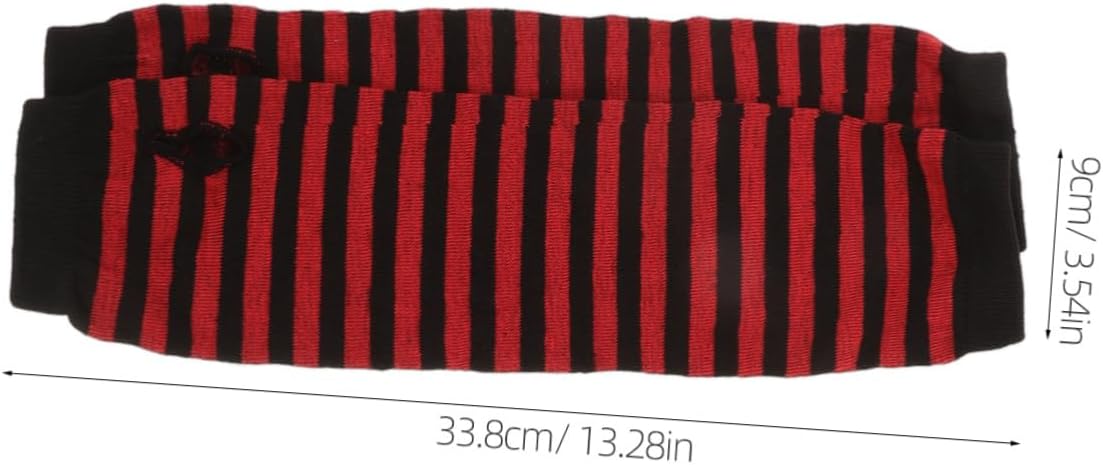 FOMIYES Stripe Fingerless Gloves for Women Tech Warm