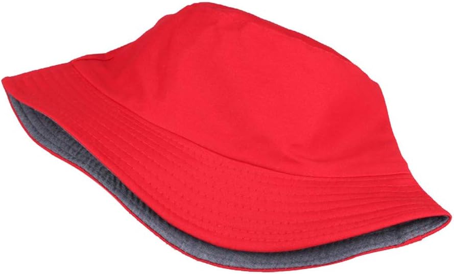 Red Unisex Fashion Bucket Hat Summer Fisherman Cap
