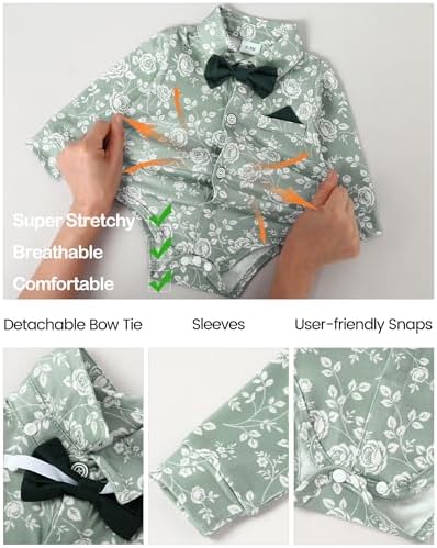 Gentlemanly Baby Boys Tuxedo Set for 0-18M