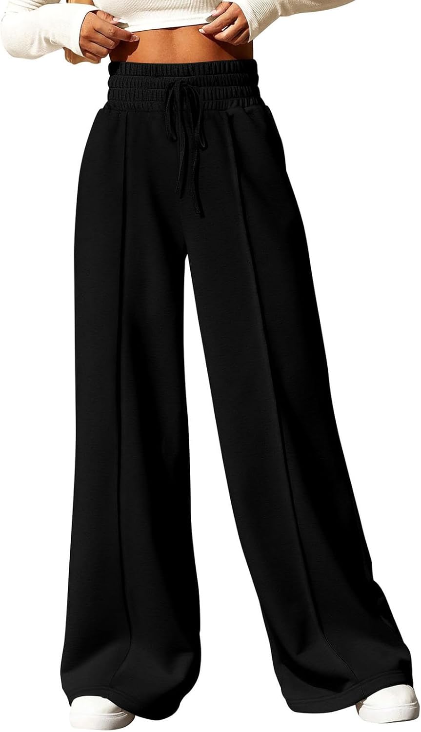 Midelxp Womens Wide Leg Sweatpants - Premium Casual Athletic Pants