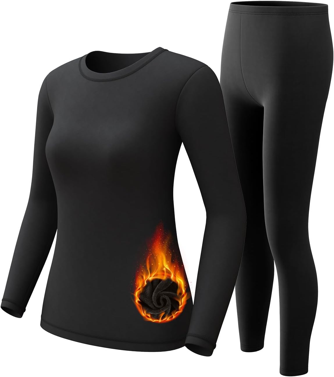 CL Convallaria Womens Thermal Underwear Set - Warm Comfortable and Stylish