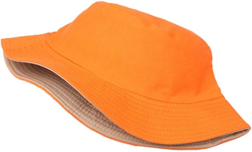 Unisex Orange Bucket Hat Fisherman Style